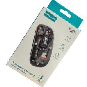 mouse wireless transparente recargable