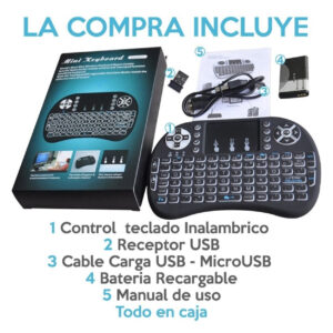 teclado para tv smart, recargable