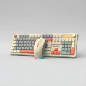 teclado mas mouse gamer minimalista, netmak