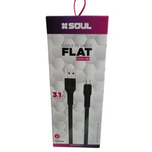cable soul flat micro usb 3.1 amp 1.2 metro