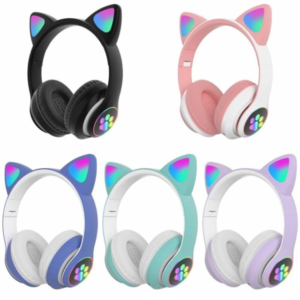 auriculares gato, con luz