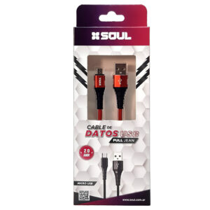cable tipo v8 2.0 amp soul jean 1 mt