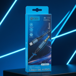 cable auxiliar a type c, 1 metro mallado, ibek