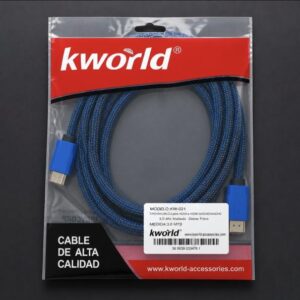 cable hdmi mallado 3 metro, kworld