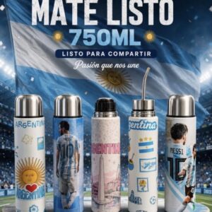 mate listo 750 ml argentinas, 5 diseños