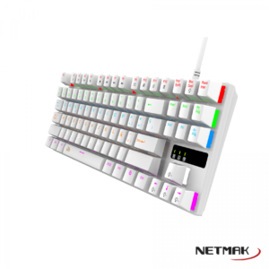teclado mecanico 80% blanco netmak