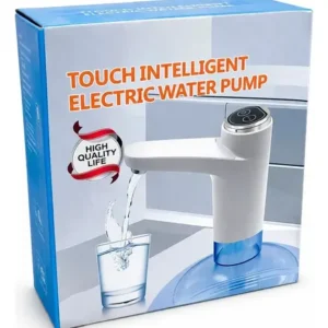 dispensor de agua blanco y negro, recargable
