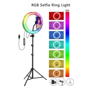 aro de luz rgb 33cm con tripode
