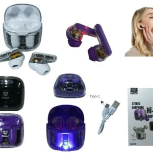 auriculares bluetooth time colores, transparente