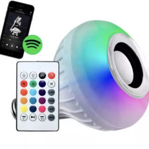 foco con parlante, rgb, con control remoto