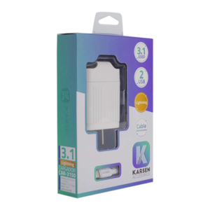 cargador karsen 3.1 amp, iphone