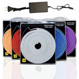 luz neon colores, con fuente