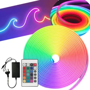 luz neon rgb 5 metro con control remoto