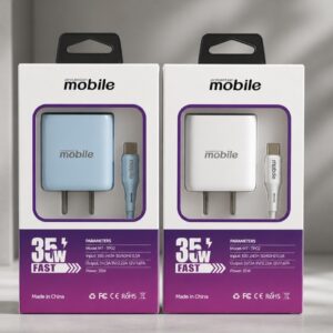 cargador mobile 35w usb mas tc, con cable usb tc