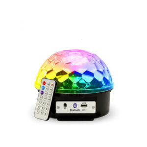 luz media esfera, rgb, bt con parlante, con remoto