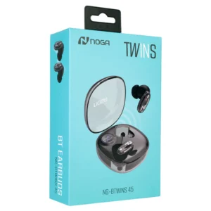 auriculares noga bt, transparente, con pantalla