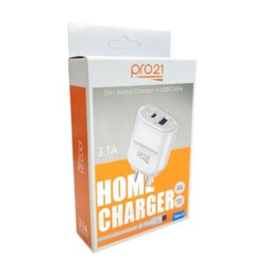 cargador pro21 3.1 usb a type c, carga rapido