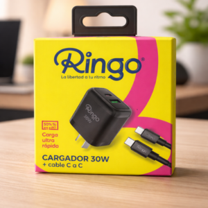 cargador ringo turbo tc a tc 30 w, c y usb