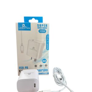 cargador legatus 55w, 6amp tc a iphone