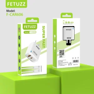 cargador fetuzz turbo power tipo c usb 60w