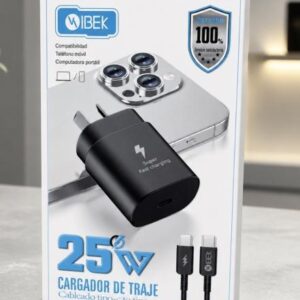 cargador ibek 25 w tc a tc, carga rapido