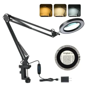 lupa led para escritorio, 3 tonos