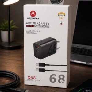 cargador motorola 68w, con cable c a c, turbo power