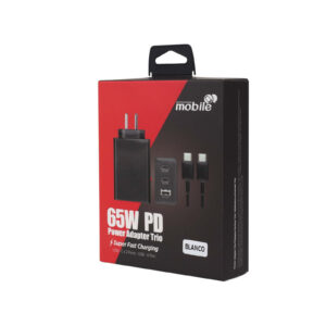cargador mobile 65w turbo power tc a tc, blanco negro