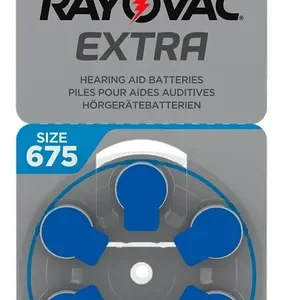 pila rayovac 675, para audifono, blister x6