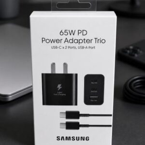 cargador samsung turbo power 65w, con cable c a c